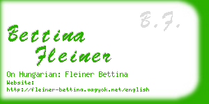 bettina fleiner business card